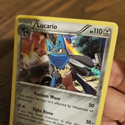 Lucario 63/124 HOLO RARE Pokemon Card TCG 2016 XY Fates Collide Nintendo NM - Image 2