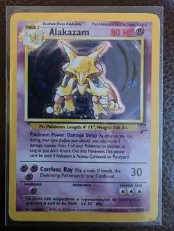 Pokemon Alakazam 11/130 Base Set 2 Holo Rare Psychic 2000 English - GRADING POT - Image 1