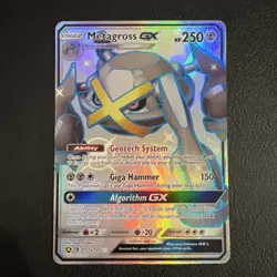 2019 Pokemon TCG Hidden Fates Metagross GX 157a/145 Shiny Full Art Secret Rare - Image 1