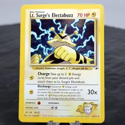 Lt. Surge's Electabuzz 6/132 Gym Heroes Holo Rare Pokemon TCG Unlimited NM ⚡ - Image 1