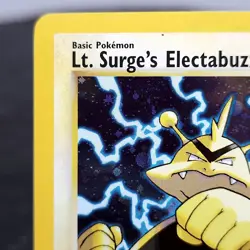 Lt. Surge's Electabuzz 6/132 Gym Heroes Holo Rare Pokemon TCG Unlimited NM ⚡ - Image 3