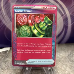 Pokemon TCG Unfair Stamp 165/167 Twilight Masquerade Near Mint - Image 1
