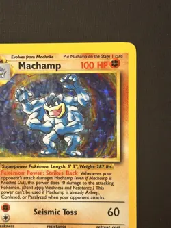 Machamp Base Set 8/102 Holo 1st Edition Holo Rare LP/MP+ Pokemon TCG - Image 3