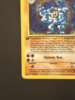 Machamp Base Set 8/102 Holo 1st Edition Holo Rare LP/MP+ Pokemon TCG - Image 5