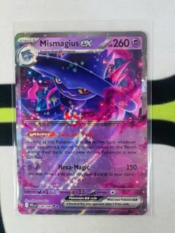 Pokemon TCG Mega Mismagius Ex 036/094 Rare Phantasmal Flames Double Holo NM - Image 1