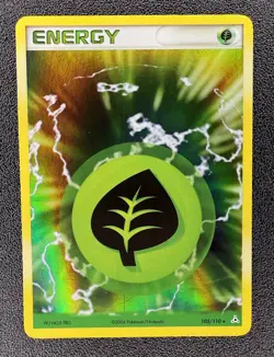 Pokemon Grass Energy Holo 105/110 Ex Holon Phantoms 2006 (LP) - Image 1