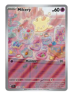 Pokemon Milcery 152/142 Stellar Crown Illustration Rare Full Art NM 2024 English - Image 1