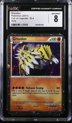Pokemon Groudon Call of Legends Holo Rare #SL4 CGC 8 NM/MINT - Image 1