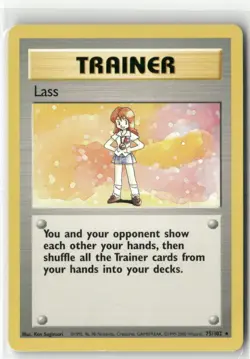 Pokemon Lass 075/102 Normal Base Set Rare - Image 1