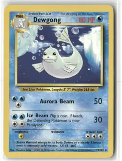 Pokemon Dewgong 025/102 Normal Base Set Uncommon - Image 1