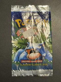 Pokemon Base Set Booster Pack Wrapper Shadowless EMPTY Venusaur 1999 - Image 2