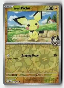 Ethan's Pichu 071/182 Common Destined Rivals Pokemon Reverse Holo Near Mint - Image 1