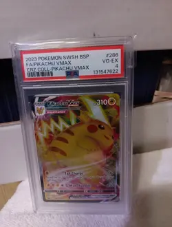 2023 POKEMON SWSH BSP FA/PIKACHU BMAX VRZ COLL-PIKACHU VMAX PSA 4 - Image 2
