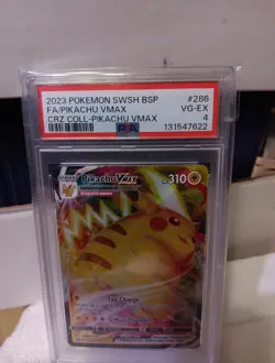 2023 POKEMON SWSH BSP FA/PIKACHU BMAX VRZ COLL-PIKACHU VMAX PSA 4 - Image 3