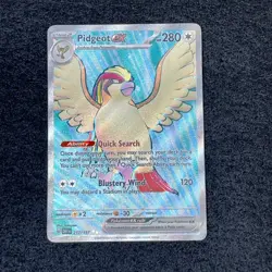 Pokemon TCG Pidgeot EX 217/197 Obsidian Flames Holo Ultra Rare M/NM - Image 2