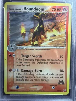 2004 POKEMON EX TEAM MAGMA VS TEAM AQUA #34 MAGMA'S HOUNDOOM PSA 10 GEM MT - Image 3