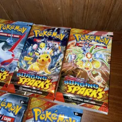 POKEMON SCARLET & VIOLET LOT (5) BOOSTER PACKS SURGING SPARKS - Image 3
