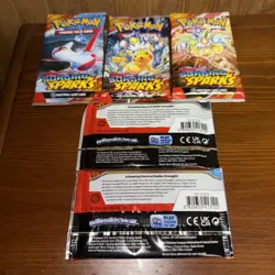 POKEMON SCARLET & VIOLET LOT (5) BOOSTER PACKS SURGING SPARKS - Image 4