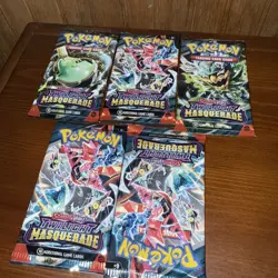 (Lot of 5) Pokemon Scarlet & Violet: Twilight Masquerade Booster Pack - Image 3