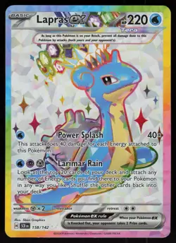 Lapras ex 158/142 Ultra Rare Stellar Crown Pokemon - PQ - Image 1