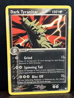 Pokemon TCG: Dark Tyranitar 19/109 EX Team Rocket Returns 2004 Rare - LP - Image 1