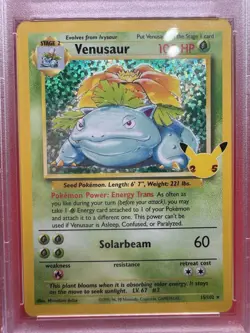 2021 Pokemon Celebrations Classic Coll Base Set #15 Venusaur Holo PSA MINT 9 TCG - Image 2