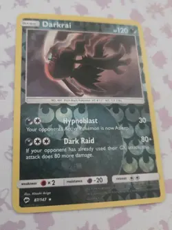 Darkrai Reverse Holofoil Pokemon 87/147 Burning Shadows LP - Image 2