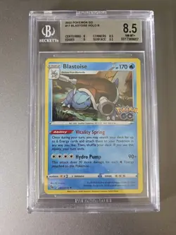 Pokemon TCG Blastoise 017/078 Pokemon GO Holo BGS 8.5 NM/MINT 017/078 - Image 1