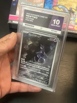 Pokemon Mewtwo Holo Rare Art 183/165 Japanese 151 Series Sv2a Graded Card Ace 10 - Image 3