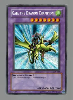 LOB-125 Gaia The Dragon Champion - LP - Reverse Secret Rare - Unlimited - Image 1