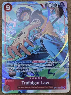 Trafalgar Law (Alt Art) OP14-009 SR THE AZURE SEA'S SEVEN English NM - Image 1