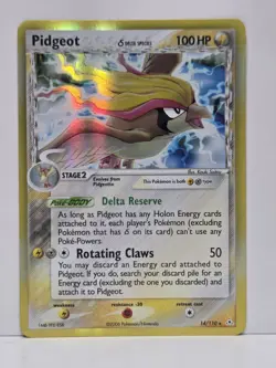 Pokemon TCG Pidgeot 14/110 Delta Species Holon Phantoms Holo Rare Card - Image 1