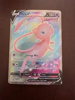 Pokemon TCG Mew V Full Art Holo Ultra Rare Card 250/264 Fusion Strike - Image 1