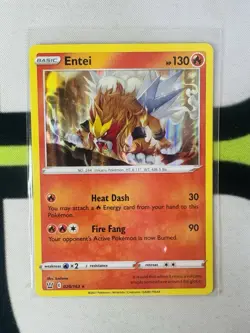Entei 020/163 Battle Styles Holo Rare Pokemon Card MINT - Image 1