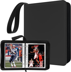 Mini Card Binder, 1-Pocket Super Lightweight Zipper Binder Holds 80+ Trading Car - Image 1
