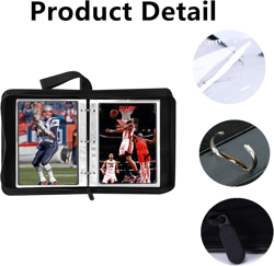 Mini Card Binder, 1-Pocket Super Lightweight Zipper Binder Holds 80+ Trading Car - Image 5