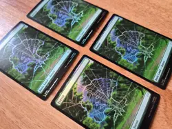 Spider-Man; Full Art Land Forest x4 (Foil), Unplayed, NM, MTG Magic - Image 2