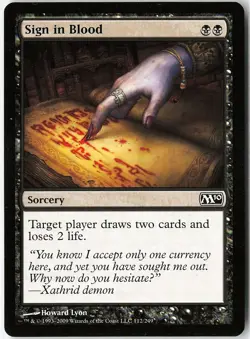 Sign in Blood 112 Common Magic 2010 (M10) NM/LP MTG - Image 1