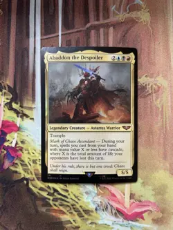 MTG Abaddon the Despoiler Universes Beyond: Warhammer 40,000 Foil NM - Image 1