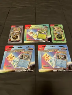 Pokemon TCG Prismatic Evolutions Tech Sticker Collection Set Lot Of 5 Sealed 🌀 - Image 1