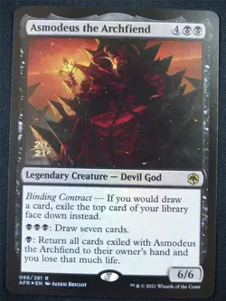 Asmodeus the Archfiend Pre-Release Promo Foil - AFR - Mtg Card #V9 - Image 1