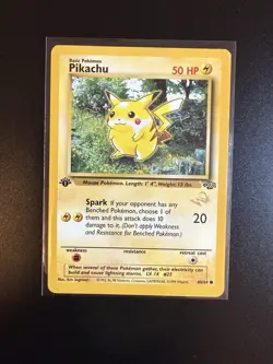 1999 Pokemon W Stamp 1st Edition Pikachu 60/64 Jungle Set WOTC - MP - Image 1