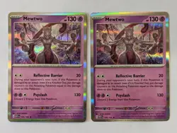 2X Pokemon MEWTWO 150/165 - Pokemon 151 - RARE HOLO - NM/MINT - Image 1