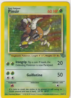 Pokemon TCG Pinsir Jungle 9/64 Holo Unlimited Holo Rare - Image 1
