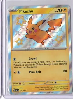 PIKACHU POKEMON 131/091 2024 PALDEAS SCHICKSALE BABY SHINY ENGLISH - Image 1