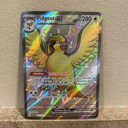 Pidgeot ex 221/091 Double Rare Shiny Paldean Fates Full Art Pokemon TCG 2024 NM - Image 1