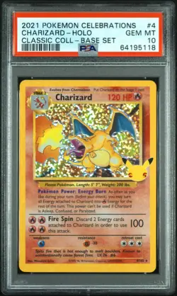 PSA 10 - 2021 Pokemon Celebrations Base Charizard Holo #4/102 - GEM MINT! - Image 1