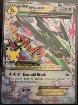 Pokemon M Rayquaza EX 76/108 Celebrations Classic Collection Full Art Holo - Image 1