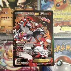Pokemon Team Magma's Groudon EX Double Crisis Ultra Rare Full Art Holo 190 HP - Image 1