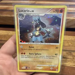 Pokemon Lucario Diamond & Pearl 6/130 Holo Rare Stage 1 90HP Feint Aura Sphere - Image 1